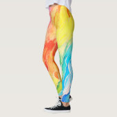 Leggings Nuages vibreux arc-en-ciel (Gauche)