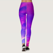 Leggings Nuages Violets Et Blues (Dos)