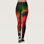 Leggings Nuances Abstraites De Rouge Et De Rose (Dos)