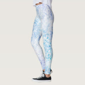 Leggings nuances bleues des jambières de gelée (Gauche)