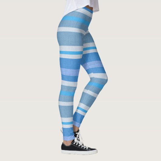 Leggings Nuances bleues horizontales (Droite)