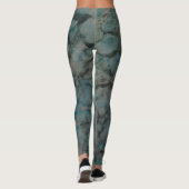 Leggings Nuances de bleus verts noirs (Dos)