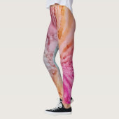 Leggings Nuances de Blues Rose et Oranges (Gauche)