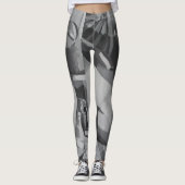 Leggings Nuances de gris Abstrait (Devant)