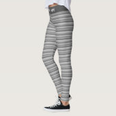 Leggings Nuances de gris argenté rayé (Gauche)