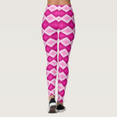 Leggings Nuances de motif de diamant fuchsia (Dos)