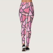 Leggings Nuances de motif en vitrail de corail (Dos)