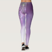 Leggings Nuances d'orchidées violettes (Dos)