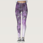 Leggings Nuances d'orchidées violettes (Devant)