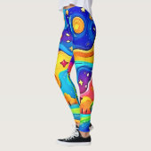 Leggings Nuit de rêve : paysage étoilé (Gauche)