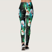 Leggings Nuit étoilée Noël du bonhomme de neige (Dos)