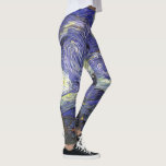 Leggings Nuit étoilée par Vincent van Gogh<br><div class="desc">Starry Night by Vincent van Gogh est un post impressionnisme d'art vintage paysage de paysages avec vue sur Saint Rémy, France depuis l'asile de van Gogh. Le ciel nocturne tourbillonne de nuages avec une lune brillante et des étoiles brillantes au-dessus du village pittoresque. Starry Night est probablement le tableau le...</div>