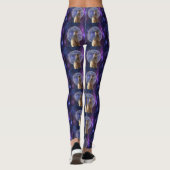 Leggings Nuit Meerkat Blue Nebula Moon, (Dos)