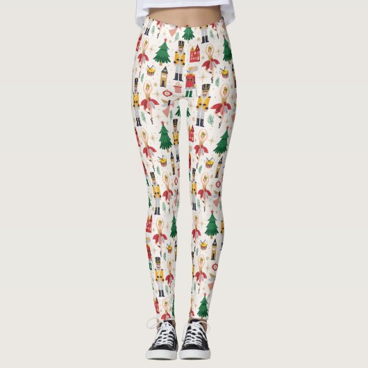 Leggings Nutcracker Ballet Motif de vacances (Devant)