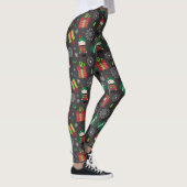 Leggings Nutcracker et présente le Motif de Noël sur Grey (Droite)