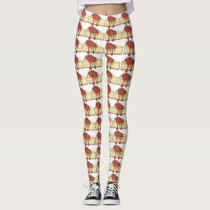 Leggings NYC New York Cherry Cheesecake Fromage Gâteau Food