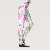 Leggings Oasis botanique tropicale rose vert Feuille Floral (Droite)