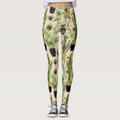 Leggings Oasis intérieure | Motif de ligne Plante (Devant)