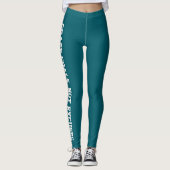 Leggings Objectifs de la poursuite, pas Excuser bleu (Devant)