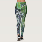 Leggings Obsession 3 Légendes Abstraites vert sauvage (Dos)