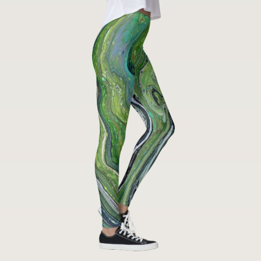 Leggings Obsession 3 Légendes Abstraites vert sauvage (Droite)