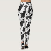 Leggings Occidental blanc de taches d'impression de vache (Dos)