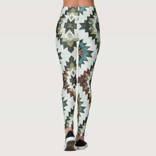 Leggings occidentaux bleus rustiques (Dos)