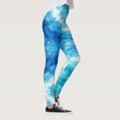 Leggings Océan bleu abstrait (Droite)