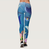 Leggings Océan féminin Manta Tropical Sous-marin Stingray (Dos)