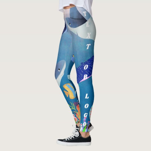 Leggings Océan féminin Manta Tropical Sous-marin Stingray (Gauche)