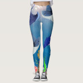 Leggings Océan féminin Manta Tropical Sous-marin Stingray (Devant)