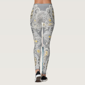 Leggings Océan Floral Art de l'IA