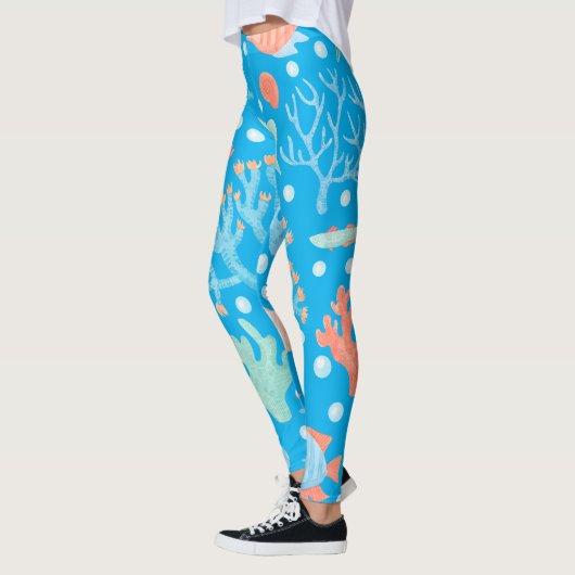 Leggings Océan Tropical Poisson Design Sirène Filles Filles (Gauche)