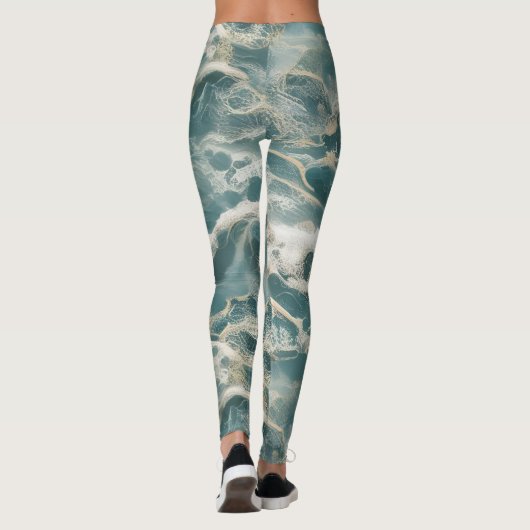 Leggings Ocean Waves Marble (Dos)
