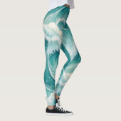 Leggings Oceanic Flow Pattern–Seamless Fluid Blue Abstract (Droite)