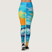 Leggings Ocean's Kiss : Sunset Waves (Dos)