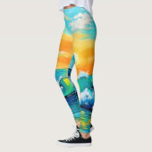 Leggings Ocean's Kiss : Sunset Waves (Gauche)