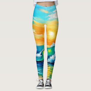 Leggings Ocean's Kiss : Sunset Waves