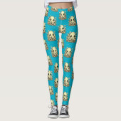 Leggings Octopus dans les fleurs Cute Animal design (Devant)