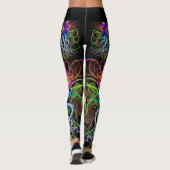 Leggings Octopus Luminescence psychédélique (Dos)