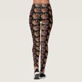 Leggings Octopus Orange Mandala bleu (Dos)