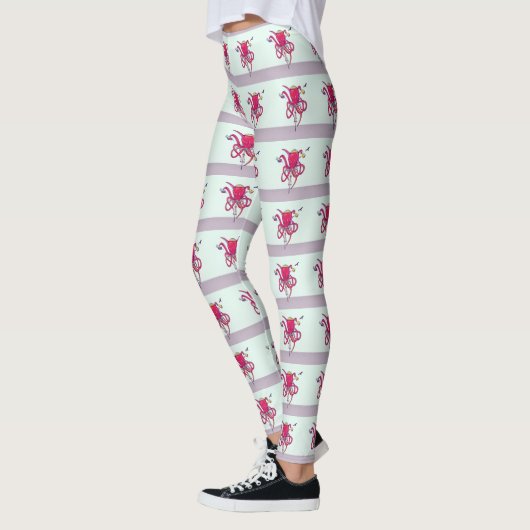 Leggings Octopus riding road bike (Gauche)