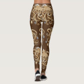 Leggings Octopus Steampunk Surreal Retro Style Machine (Dos)
