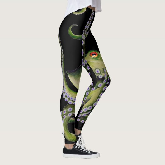 Leggings Octopus vert noir (Droite)