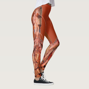 Leggings Octopus vintage - Couleurs de feu