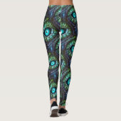 Leggings Œil abstrait bleu vert (Dos)