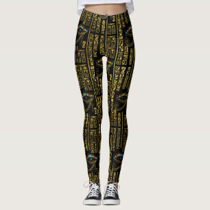 Leggings Oeil de Horus et de motif égyptien d'hiéroglyphe