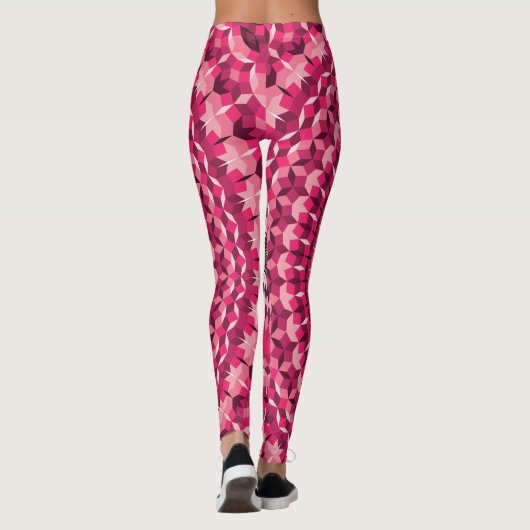 Leggings Oeil d'illusion rose (Dos)