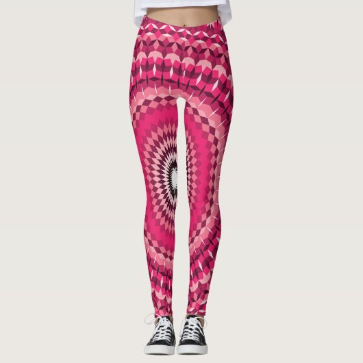 Leggings Oeil d'illusion rose (Devant)