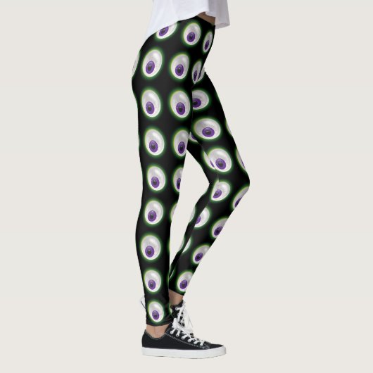 Leggings Oeil pourpre rougeoyant de flottement Halloween de (Droite)